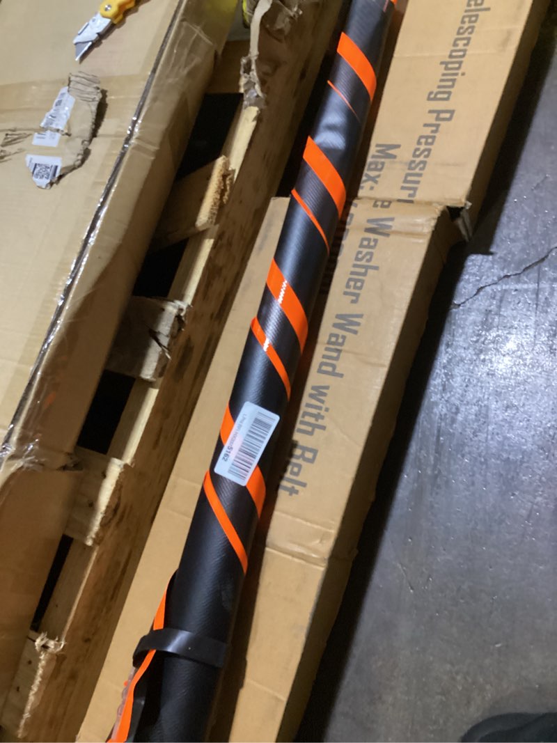 Condition photo showing As Is for Roll-Up Sign-48" Nonreflective Vinyl-Fresh Oil