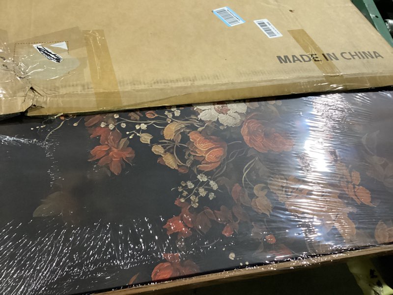 Condition photo showing Good Condition for Framed Vintage Floral Wall Art for Room Decor, Retro Dark Moody Flower Canvas Artwork for Walls, Vertical Antique Botanical Painting Print for Living Room Bedroom Hallway Office Wall Decor, 24x36 Inch 24" W x 36" H x 1Pc Brown B