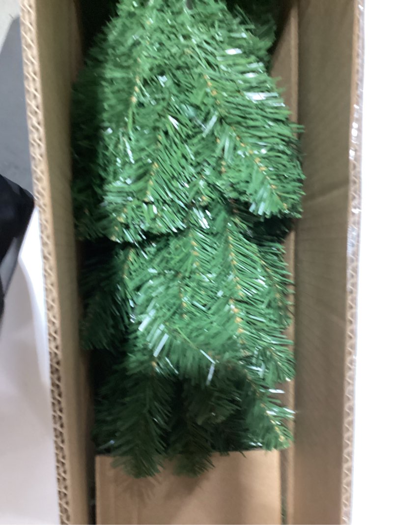 Condition photo showing New/Like New for National Tree Company 4 ft Pre-Lit Grande Canadian Fir Mini Artificial Christmas Tree, 100 Clear Lights, 230 Tips, Includes Stand, Green 4ft 100 Clear Lights