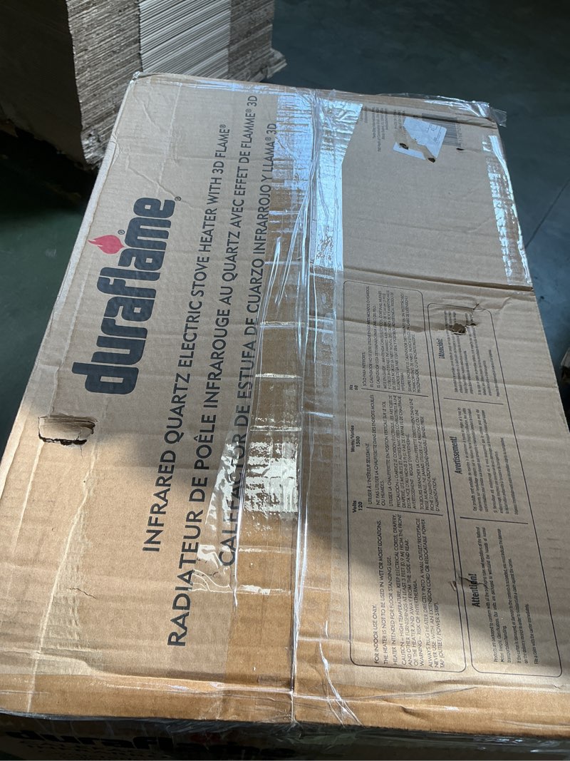 Condition photo showing New/Like New for duraflame® Infrared Quartz 3D Electric Fireplace Heater with Infragen Technology and Remote Control
