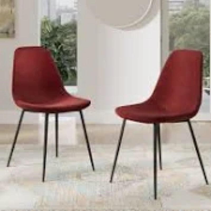 Kody performance velvet dining chair (set of 2)