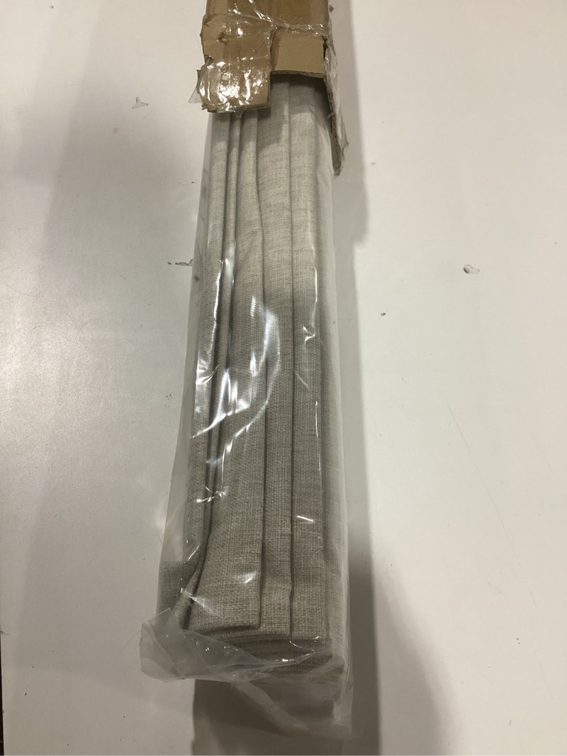 Condition photo showing Good Condition for LazBlinds No Tools No Drill Cordless Roman Shades for Windows, Blackout Thermal Insulated UV Blocking Window Blinds, Room Darkening Fabric Blinds for Indoor Windows, 45'' W x 64'' H, Beige Blackout - Beige 45" W x 64" H