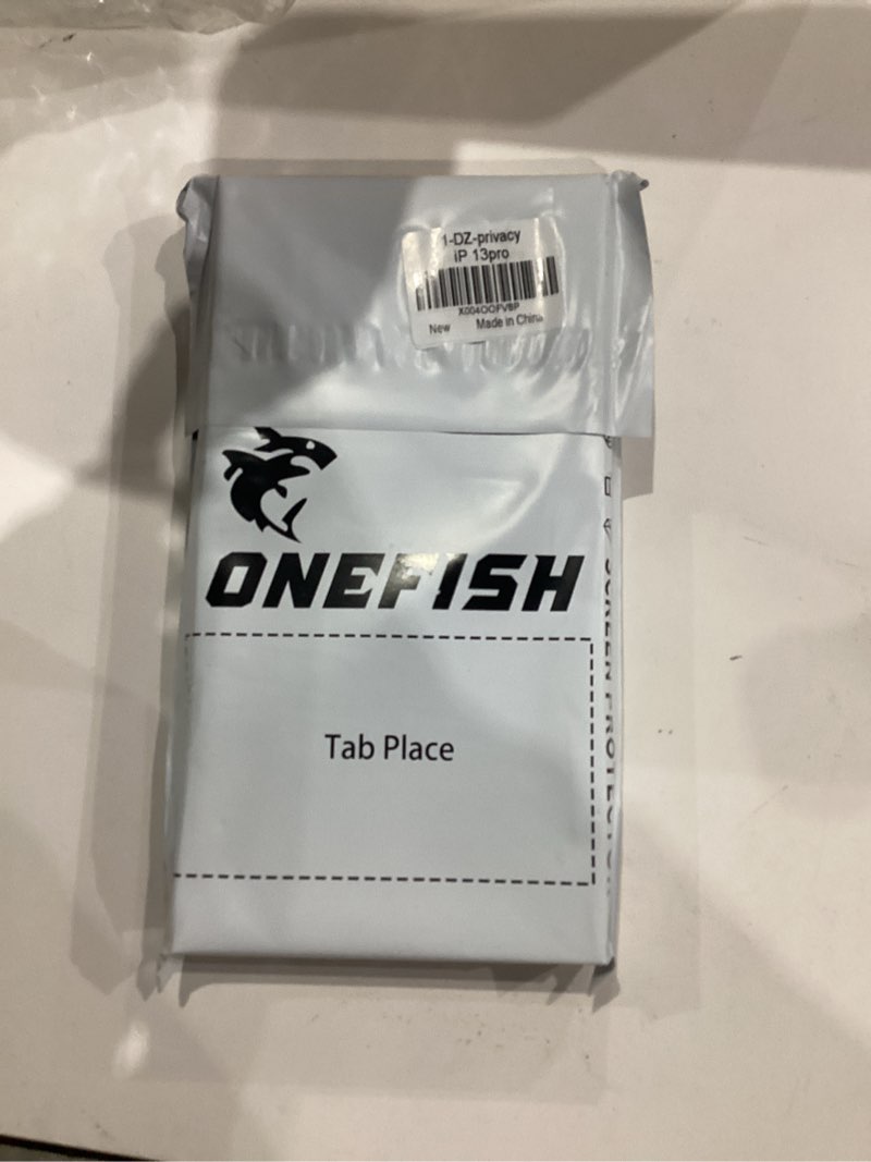 Condition photo showing New/Like New for OneFish Women Fashion Privacy Screen Protector for iPhone 13 Pro [6.1 inch]+ Camera Lens Protector, Bling Diamond Bling Glitter Full Edge Coverage 9H Tempered HD Glass Privacy iPhone 13 Pro
