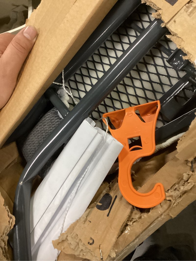 Condition photo showing Good Condition for Ironing Board with Iron Rest, Iron Board with 3 Layers Extra Thick Cover, Compact and Space Saver Foldable Ironing Board, Adjustable Height, Easy Storage with Smart Hanger and Lightweight Design 13"x43" Dark Gray Classic