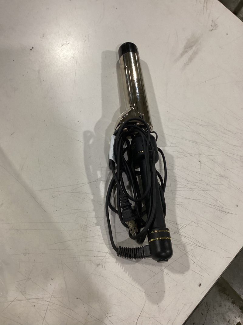 Condition photo showing Good Condition for hot tools new and improved 24k gold professional 1.5" extended barrel curling iron with clamp for loose curls | 24k gold technology for long-lasting results & longer barrel for easy styling