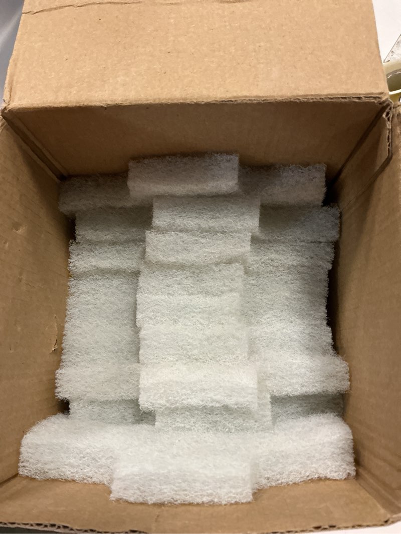 Condition photo showing Good Condition for 18pcs upgraded pond waterfall spillway filter media (8-inch) | 9* pond filter pads + 500g ceramic rings+8 bracket, fish filtration durable foam mat for waterfall box