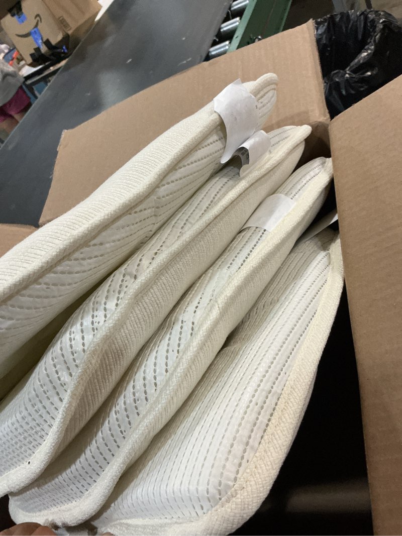 Condition photo showing Good Condition for non-slip chair cushions, assembled in usa, u-shaped skid-proof seat pads for dining room, kitchen, office, 15"x16" solid ivory 4 pack
