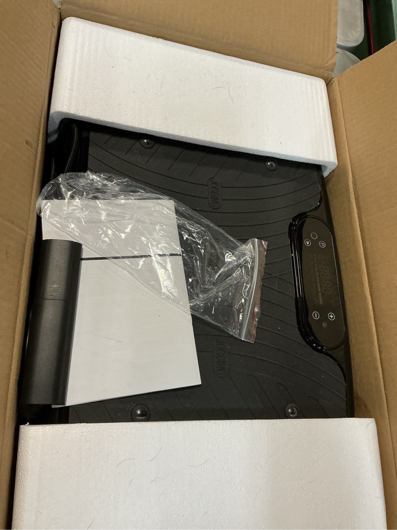 Condition photo showing As Is for Vibration Plate Exercise Machine, Vibrating Plate Platform for Lymphatic Drainage with 200 Adjustable Speeds, Power Vibration Plate for Weight Loss & Fitness, Supports Max Weight 450 Lbs