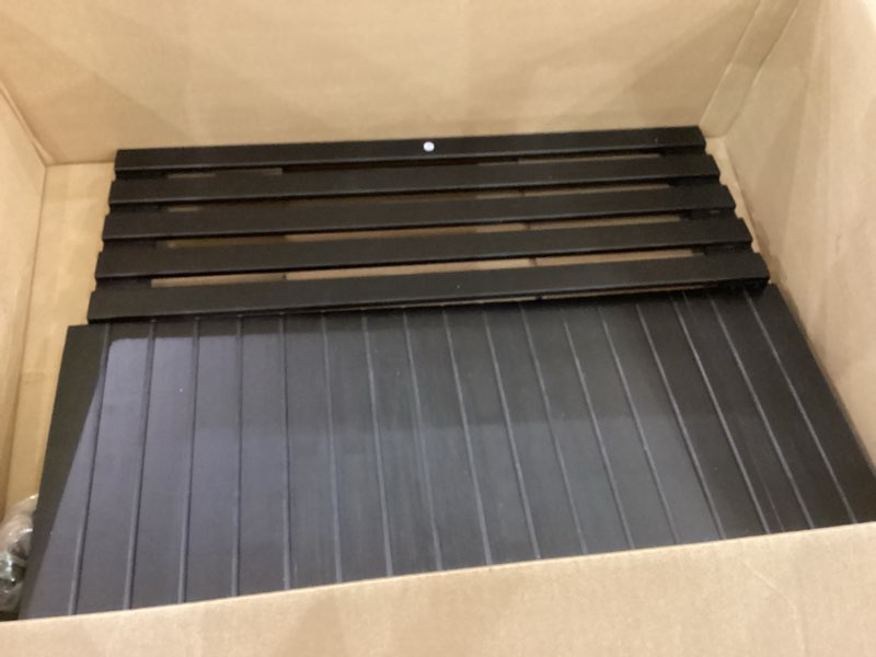 Condition photo showing item condition for SONGMICS Shoe Bench, Storage Bench, Entryway Bench with Cushion, Shoe Shelf with Seat, Space-Saving, Modern Style, for Living Room, Bedroom, Hallway, Dark Gray and Ink Black ULBS57GYZ Dark Gray + Ink Black 31.9"W