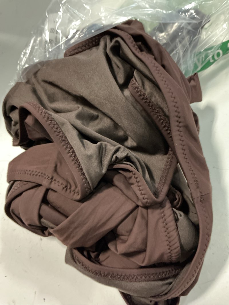 Condition photo showing Good Condition for verdusa women's modest tankini swimsuits halter cut out tie back tops with panty beach bikini set large brown