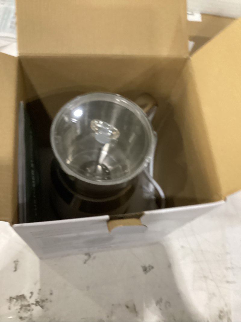 Condition photo showing As Is for maestri house milk frother, variable temp and froth thickness dualfro 600 milk frother steamer, 21oz smart touch control milk warmer, dishwasher safe, memory function for latte&hot chocolate (white)