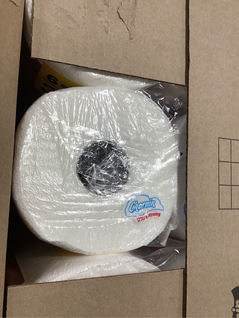 Condition photo showing New/Like New for charmin ultra strong clean touch 2-ply toilet paper, 18 family mega rolls = 90 regular rolls, white family mega 18 rolls (275 sheets)