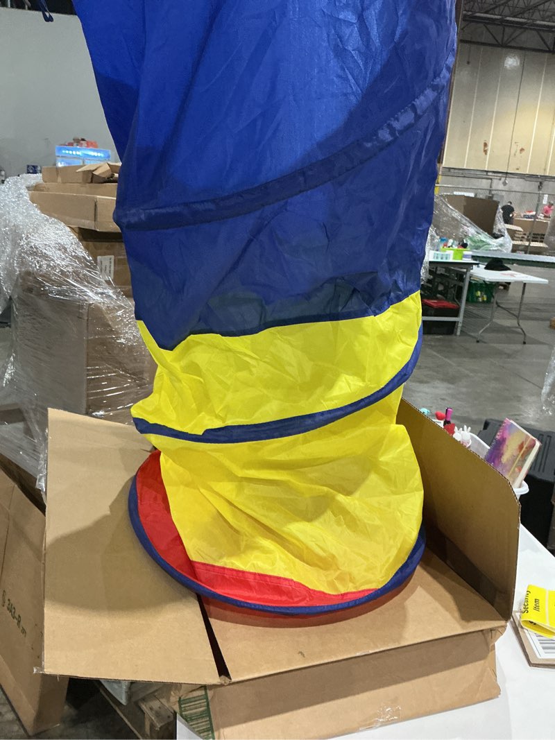 Condition photo showing As Is for play tunnel for toddlers, pop up crawl through tunnel play tent for baby infant children or dog, kids tunnel toys or gift indoor & outdoor (classic crawling tunnel)