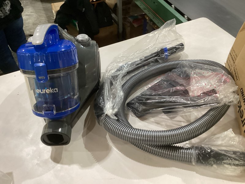 Condition photo showing New/Like New for Eureka WhirlWind Bagless Canister 2.5L Vacuum Cleaner, Lightweight Vac for Carpets and Hard Floors, NEN110A, Blue