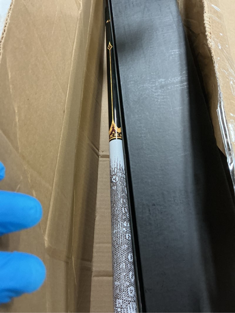 Condition photo showing As Is for Carbon Fiber Pool Cue Stick 12.5mm Rainbow Tip Low Deflection Pool Stick with Uni-loc Pin Joint and Extension Pool Stick-20 oz White