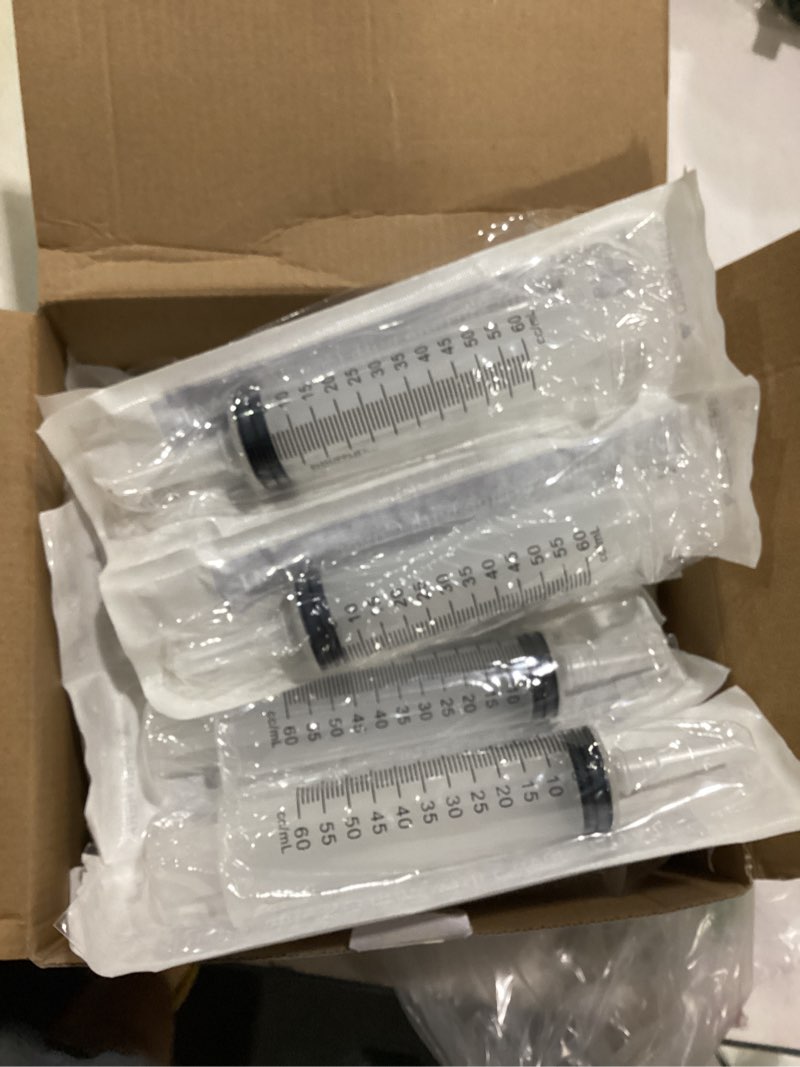 bh supplies 60ml syringe catheter tip sterile with caps - (no needle) - sterile, individually wrapped - 25 syringes 60 ml - catheter tip-25 25.0