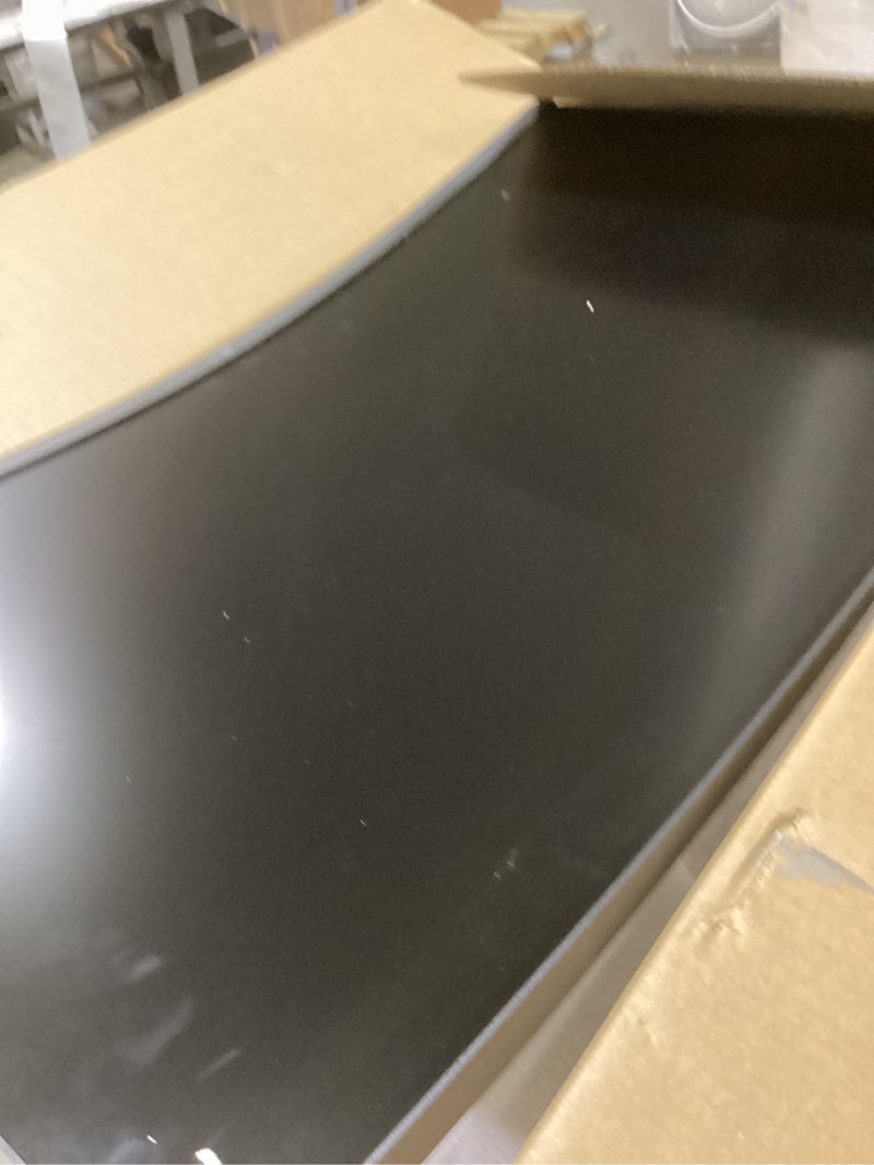 Condition photo showing As Is for working verified no power cord power button missing lg 32mr50c-b curved monitor 32-inch fhd 100hz amd freesync onscreen control dynamic action sync black stabilizer tilt stand (hdmi) - black