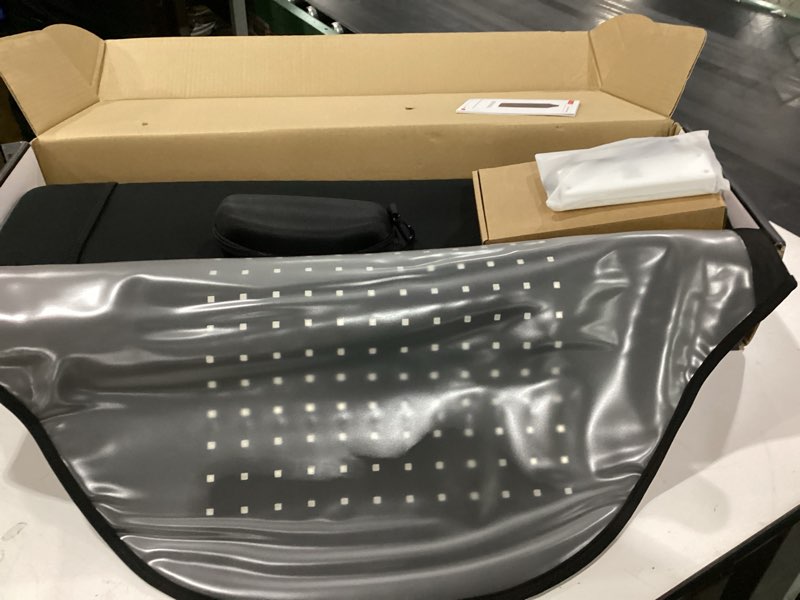 Condition photo showing As Is for not tested full body red light therapy mat with 1707 leds, 3-in-1 660nm & 850nm tpu infrared light blanket, 73\" x 36\" foldable therapy pad with timer controller pulse modes for home use 192w 73\"x36\"
