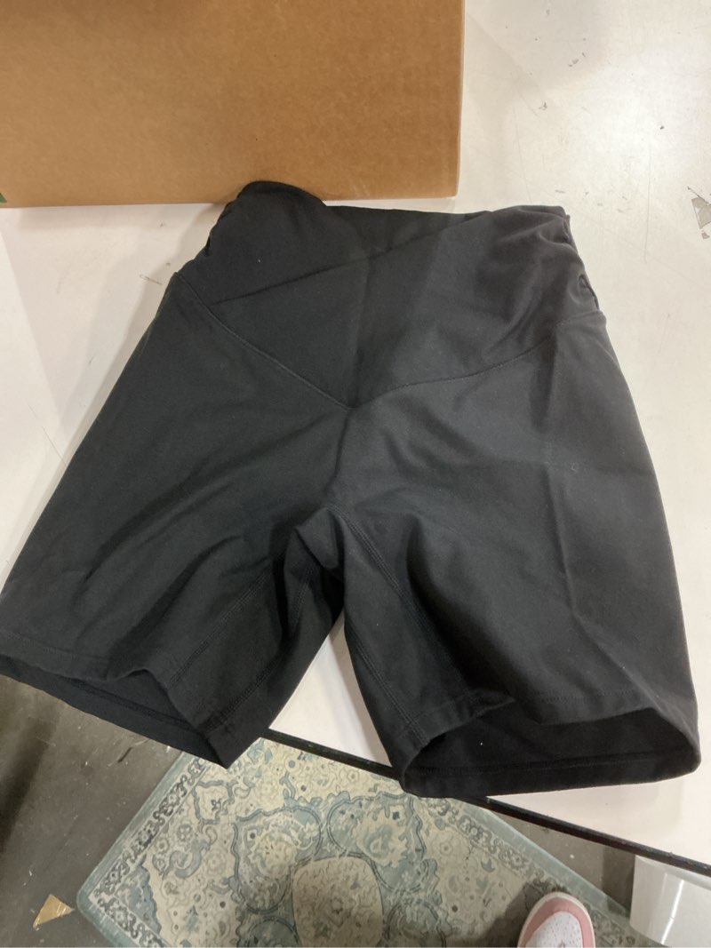 Condition photo showing Good Condition for Aoxjox Venus Workout Biker Shorts for Women Cross-Waist Tummy Control High Waisted Hidden Scrunch Yoga Short 5\"/6\"/7\" 6\" Inseam X-Small Black