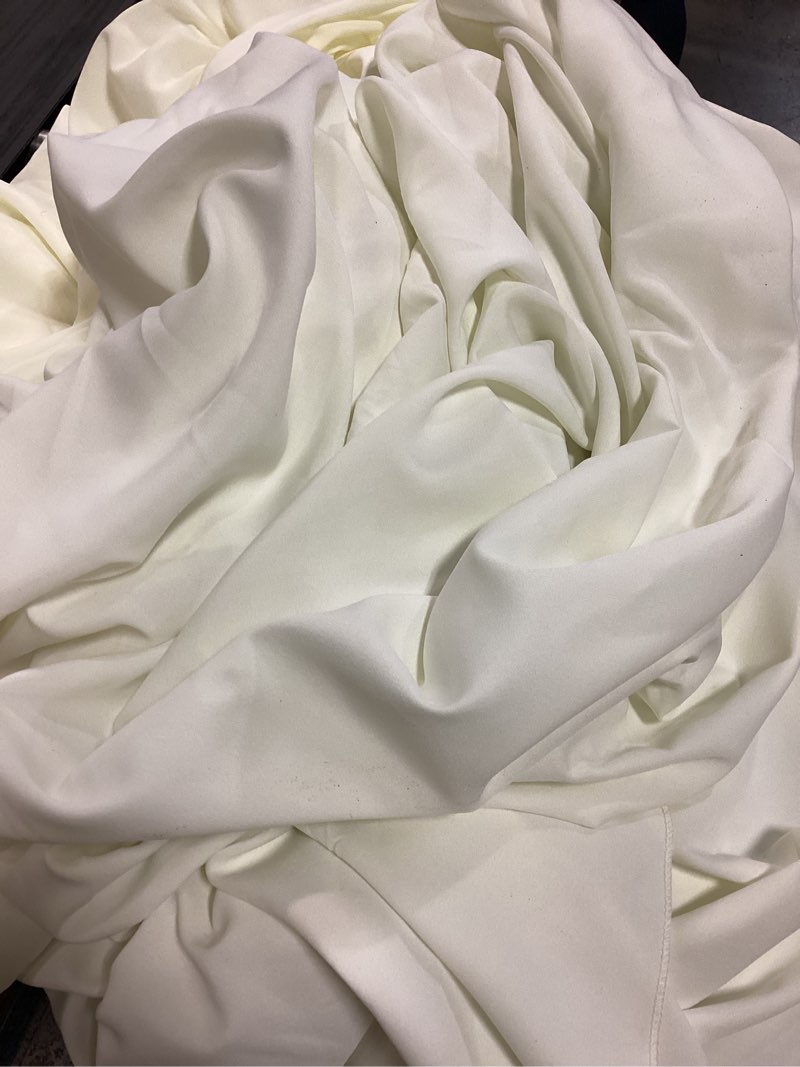 Condition photo showing Good Condition for AK Trading CO. 10 feet x 10 feet IFR Polyester Backdrop Drapes Curtains Panels with 4" Rod Pockets (Rod Not Included) - Wedding Ceremony Party Home Window Decorations - Ivory Ivory 60"W x 120"L (Pack of 2)