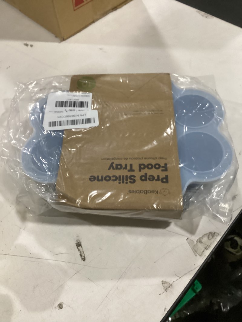 Condition photo showing Good Condition for keababies silicone food freezer trays with lid, 2oz x 10 pods baby food storage containers, easy puree meal prep, breast milk silicone freezer molds, dishwasher, microwave safe, bpa-free (misty blue)