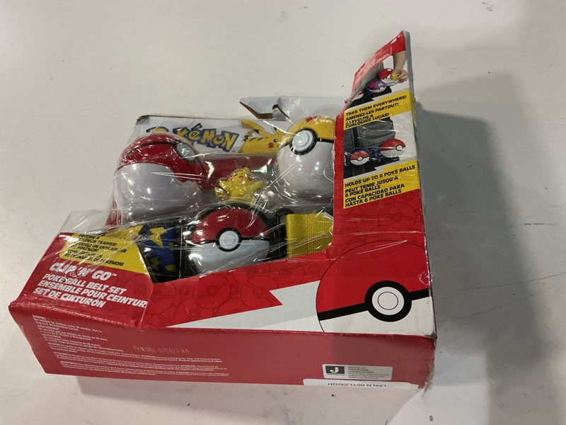 Condition photo showing Good Condition for pokémon pikachu clip ‘n’ go belt set - 2-inch pikachu battle figure with clip ‘n’ go belt plus poké and level ball accessories multi