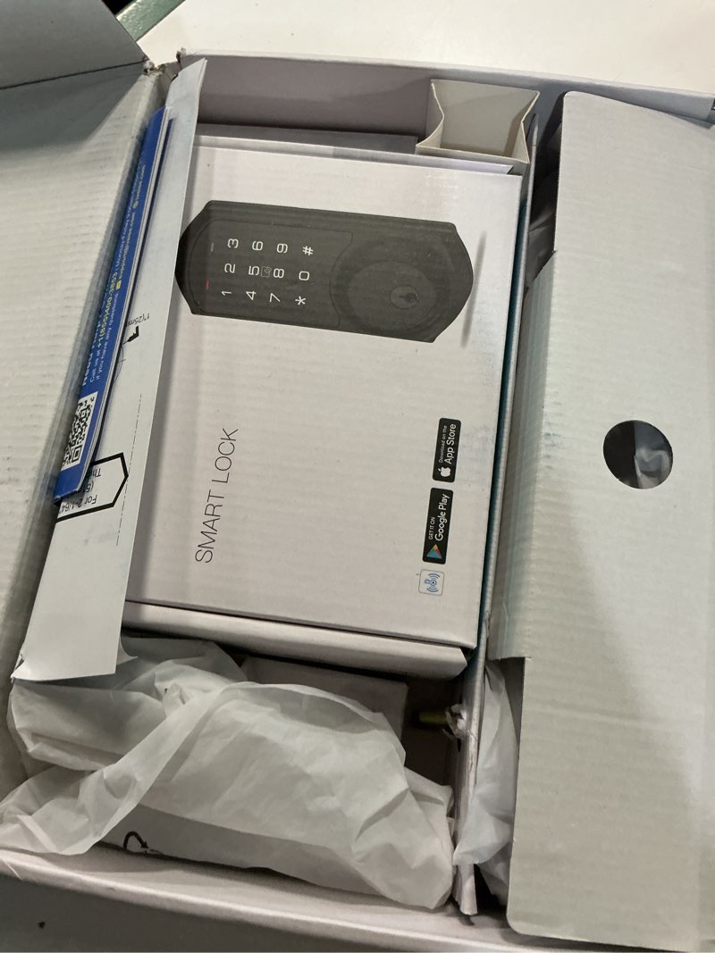 Condition photo showing Good Condition for veise ve06-h smart front door lock set, app control, keyless entry deadbolt with lever handle, electronic digital touchscreen keypad, auto lock, easy install, satin nickel satin nickel handle pull