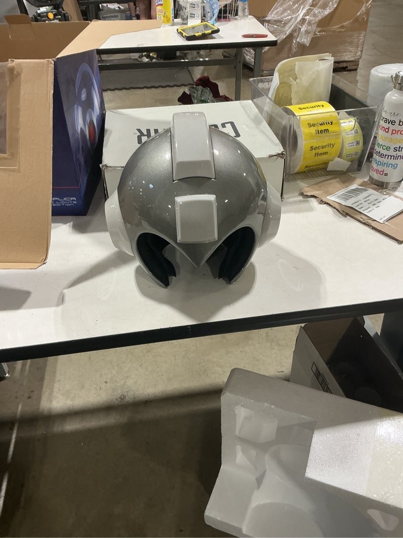 Condition photo showing Good Condition for mega man 1:1 scale wearable helmet prop replica color of gray
