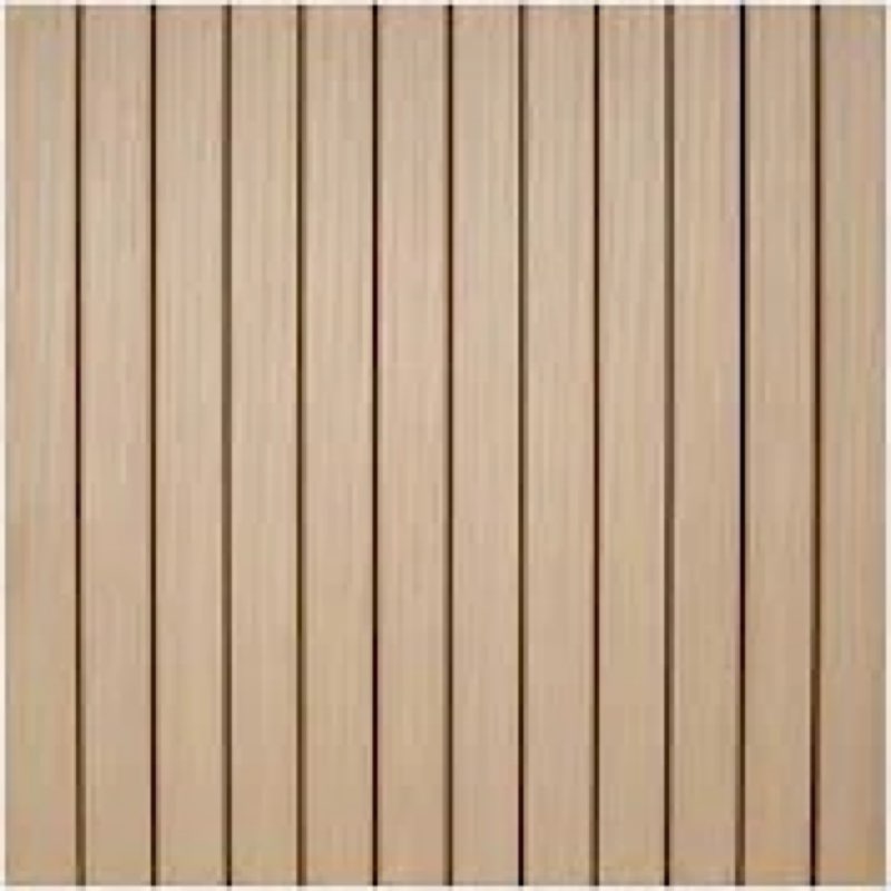 4Ft X 4Ft Unfinished White Oak Veneer Tambour Wall Panel With 1" 30-Degree Groove Slats, Flexible