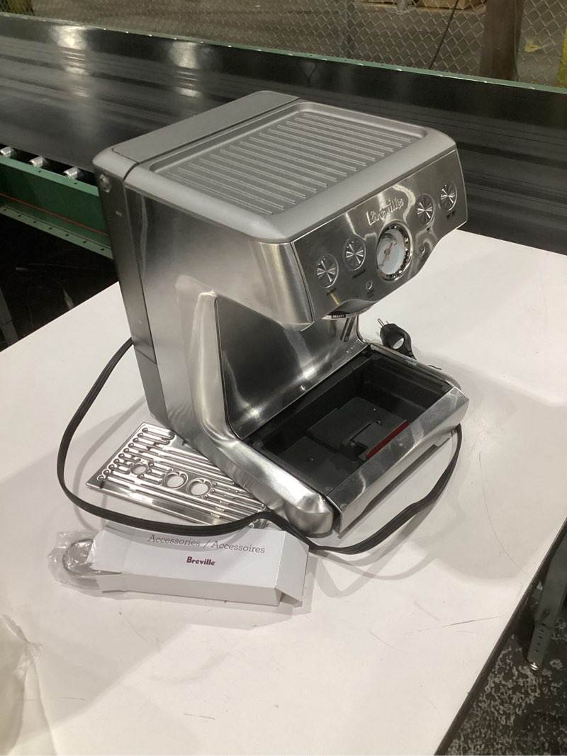 Condition photo showing Good Condition for (used, not tested)breville infuser espresso machine bes840xl, brushed stainless steel