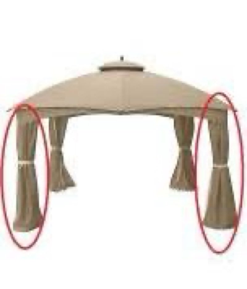 garden winds replacement canopy top cover for the allen roth 10 x 12 gazebo - nutmeg