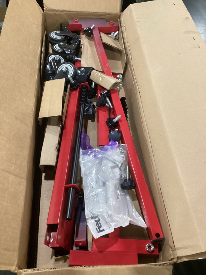 Condition photo showing As Is for auto body door paint stands,multifunction panel paint stand, adjustable automotive car bumper rack with 4 wheels,auto body parts holder for hang automotive panels,doors, fenders, bumpers, car parts
