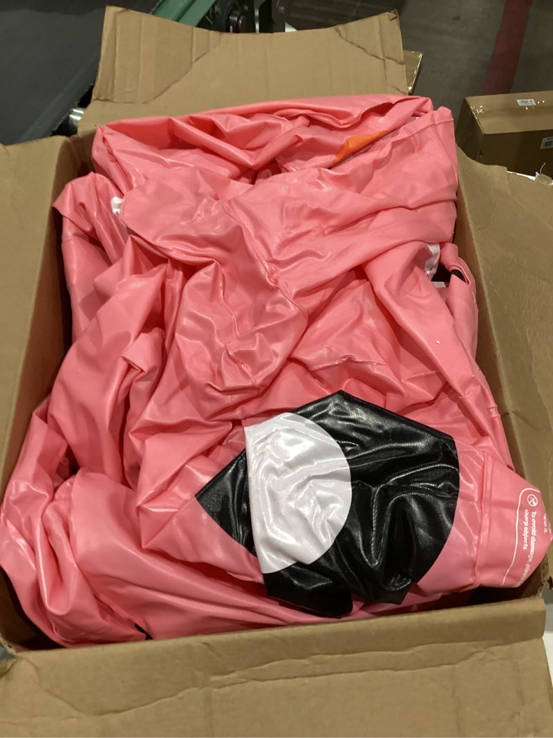 Condition photo showing As Is for qpau blow up inflatable toddler travel bed with sides, toddler air mattress for camping, traveling, hotel, or home use, hand pump included (pink)