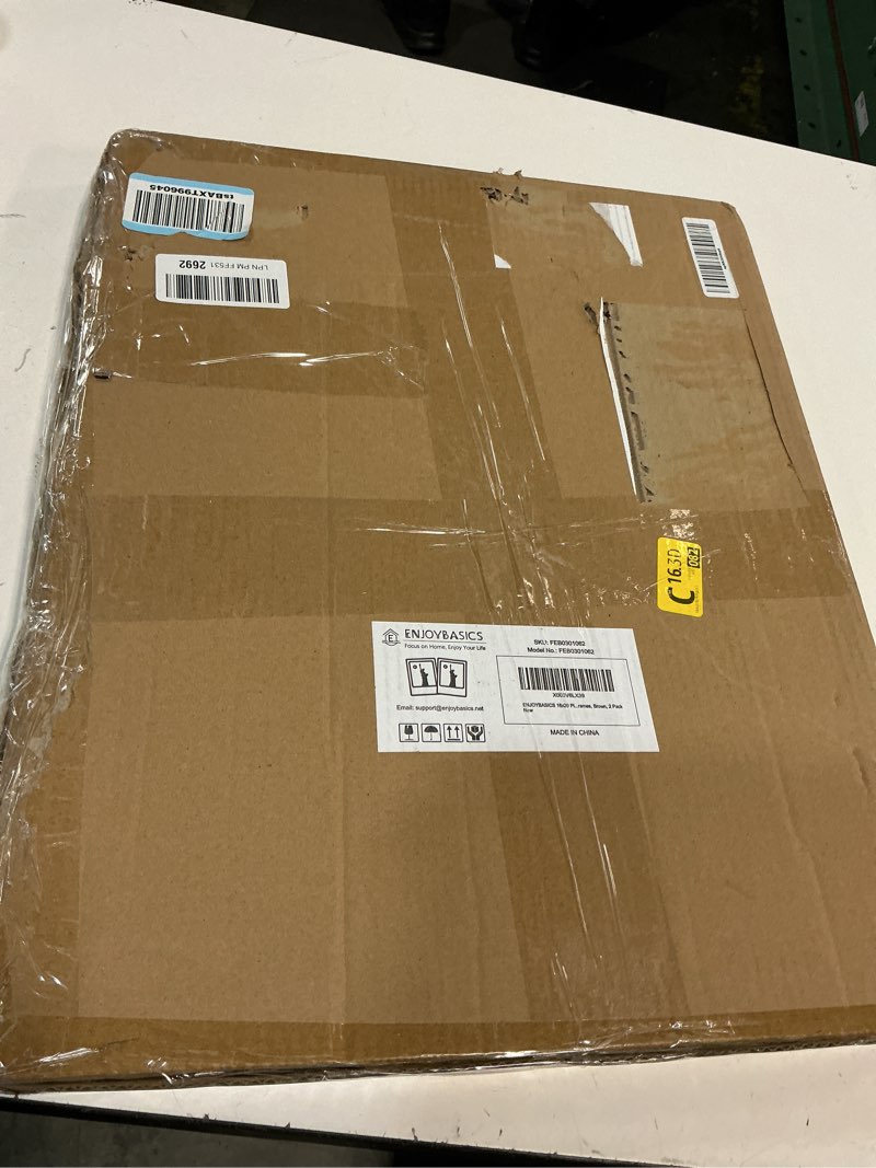 Condition photo showing New/Like New for ENJOYBASICS 16x20 Picture Frame, Display Poster 11x14 with Mat or 16 x 20 Without Mat, Wall Gallery Photo Frames, Brown, 2 Pack Brown 16x20