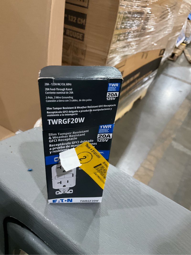 Eaton 20 -Amp 125-volt Tamper Resistant Weather Resistant GFCI Residential Decorator