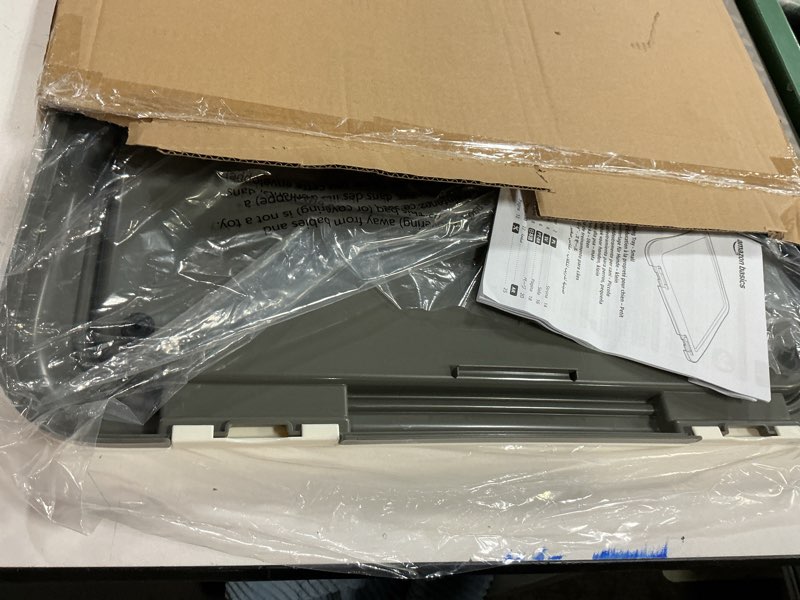 Condition photo showing New/Like New for Amazon Basics Dog Training Pad Holder,Secured Latches,Extra Thick and Non-Slip, Recycled Plastic, 24 inch, S, White and Charcoal 22'' X 22''