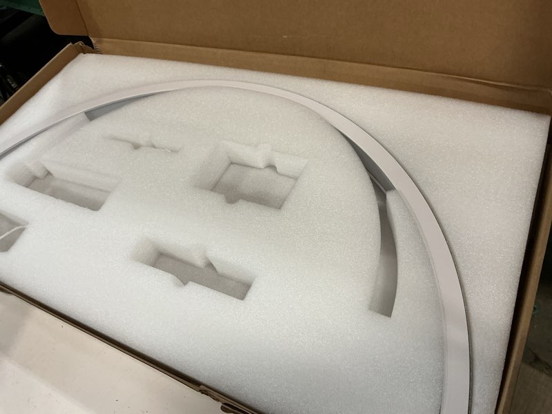 Condition photo showing Good Condition for large half moon light for nail desk, 30" 48w professionals led light, desk lamp for lash eyelash extension,makeup desk lamp,color temperature 2700k-6000k, salon&home(crystal diamond)