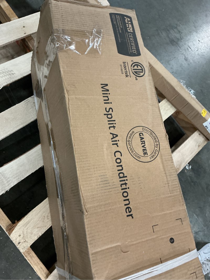 Condition photo showing As Is for (incomplete)(only 1 box) gravee mini split air conditioner gms9
