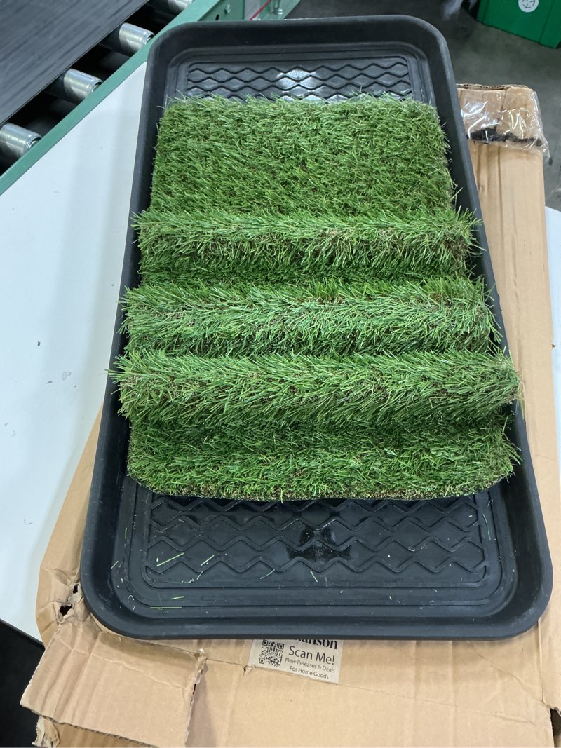 Condition photo showing Good Condition for ottomanson multipurpose all season boot tray mat, reusable pee pad for dogs, 15" x 30" black 1'3" x 2'6" (tray)