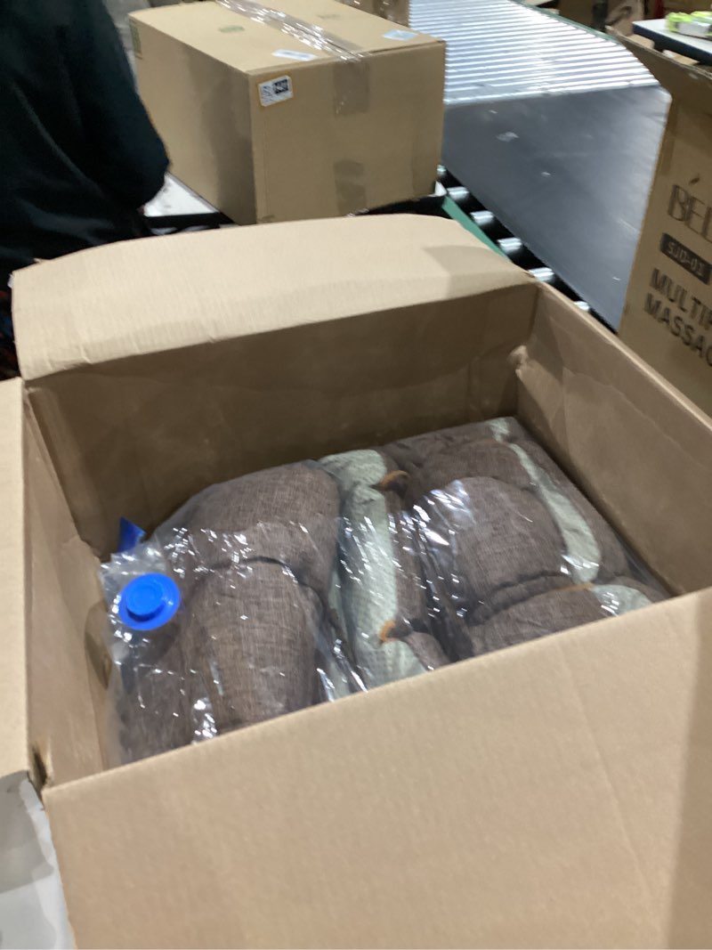 Condition photo showing New/Like New for Non Slip Chair Cushions for Dining Chairs Set of 4 Kitchen Chair Cushions 18"x18"x3" Turfted Chair Pads Comfortable and Soft Seat Cushion with Ties, Coffee