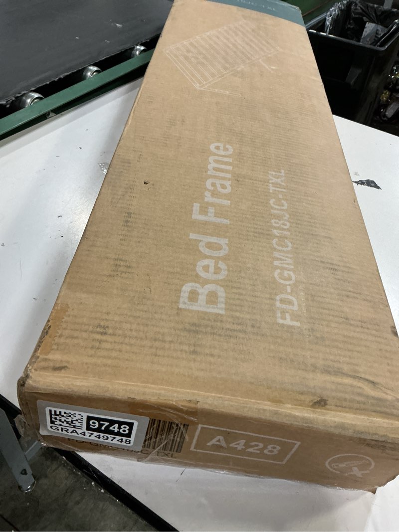 Condition photo showing New/Like New for sweetcrispy twin xl size 18 inch platform bed frame, heavy duty metal foundation frame, noise-free sturdy steel slats, underbed storage, no box spring needed, quick setup twin xl 18 inch