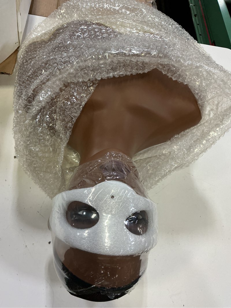 Condition photo showing New/Like New for realistic mannequin head black female manikin model head display tool for wigs earrings sunglasses necklace
