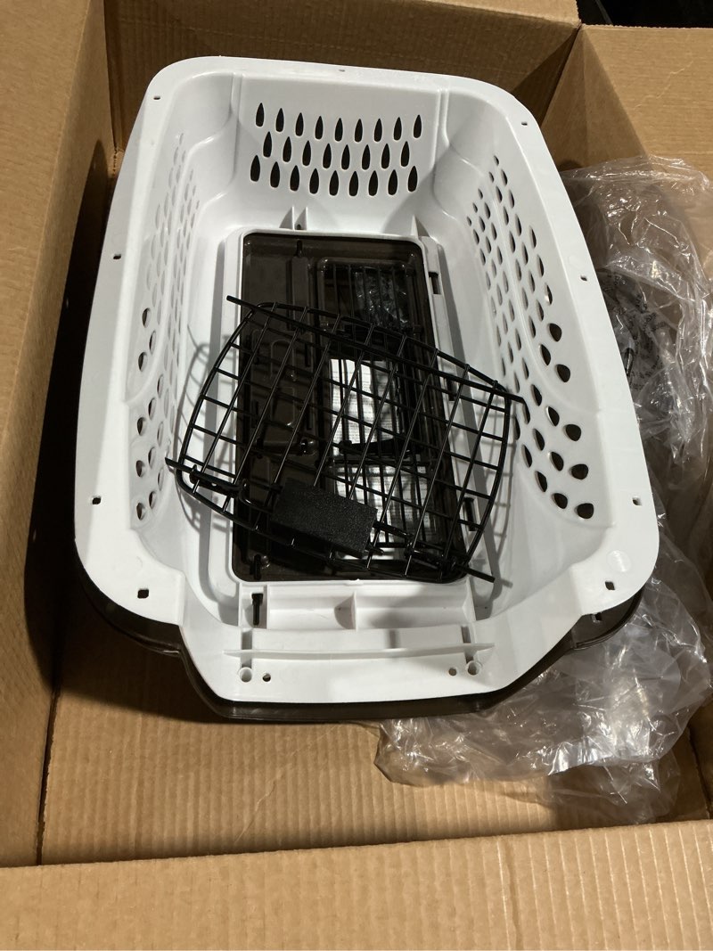 Condition photo showing As Is for petmate e-z load two door dog & cat kennel