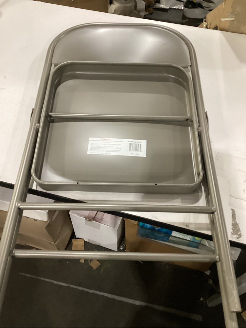 Condition photo showing Good Condition for flash furniture hercules series commercial grade double braced gray metal folding chair grey set of 1
