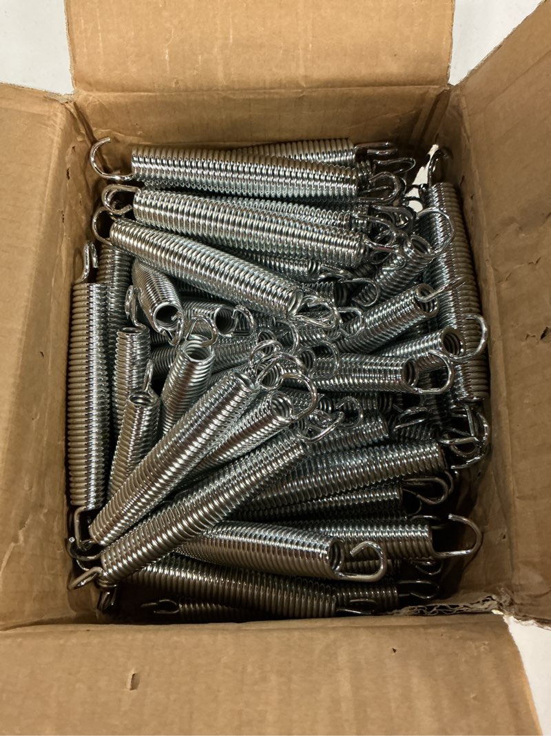 Condition photo showing New/Like New for 72 pieces trampoline replacement springs with t-hook 5.5inch/6.5inch/7inch | heavy duty trampoline springs, rust-resistant galvanized steel wire with high-tension support for outdoor trampolines 6.5 inch
