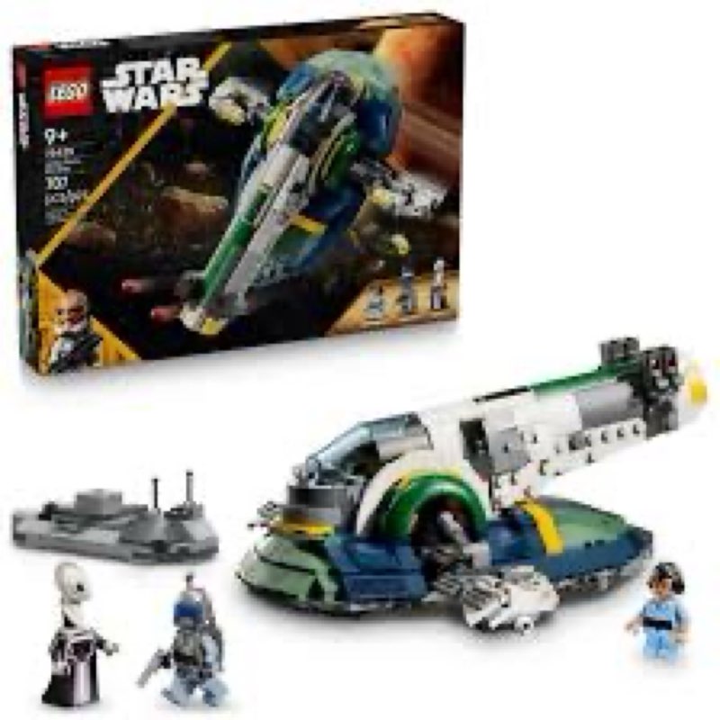 LEGO Star Wars: Attack of The Clones Jango Fett's Starship Building Toy - Pretend Play Set for Boys 