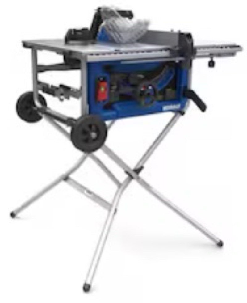 kobalt 10-in 15 -amp 120 -volt portable jobsite table saw with folding stand