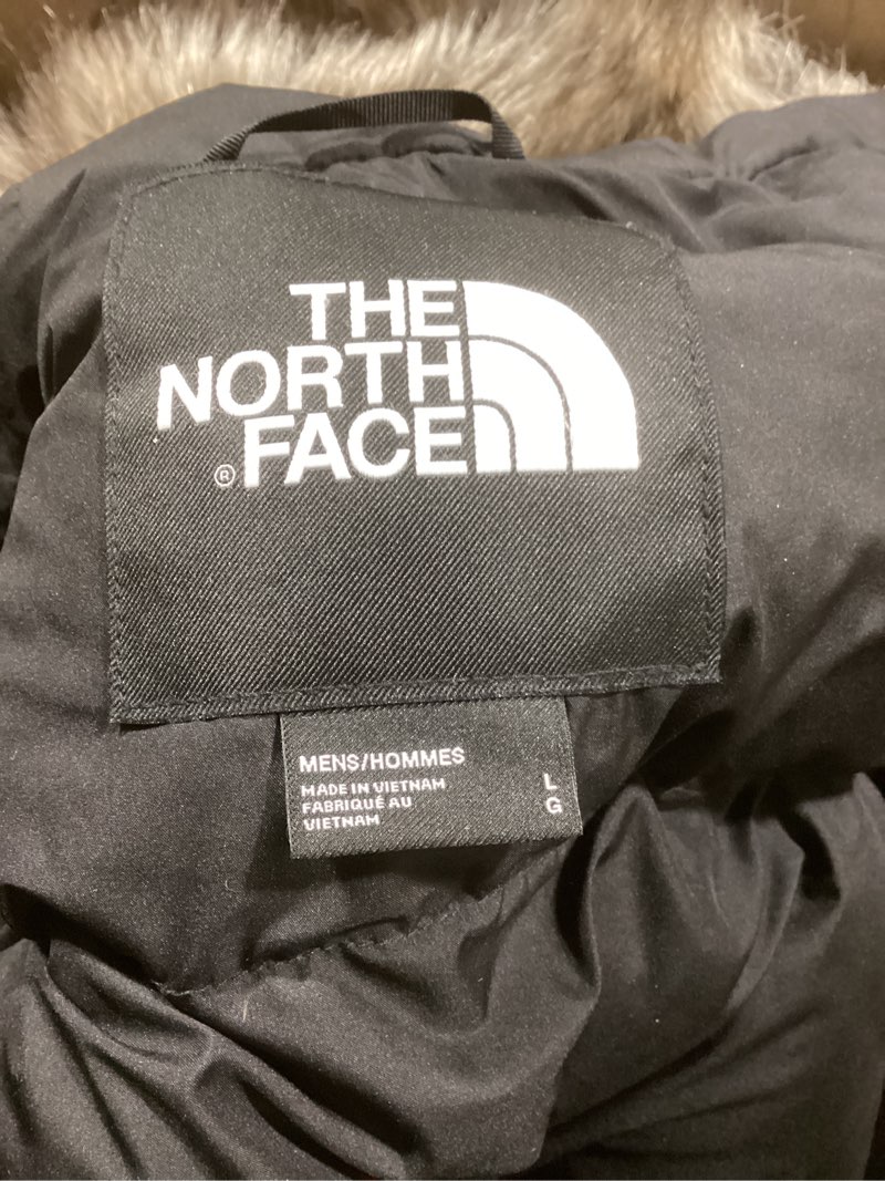Condition photo showing Good Condition for THE NORTH FACE Men's McMurdo Bomber Jacket | Waterproof, Waterfowl Down Insulation, Hooded Jacket Large Tnf Black/Tnf Black