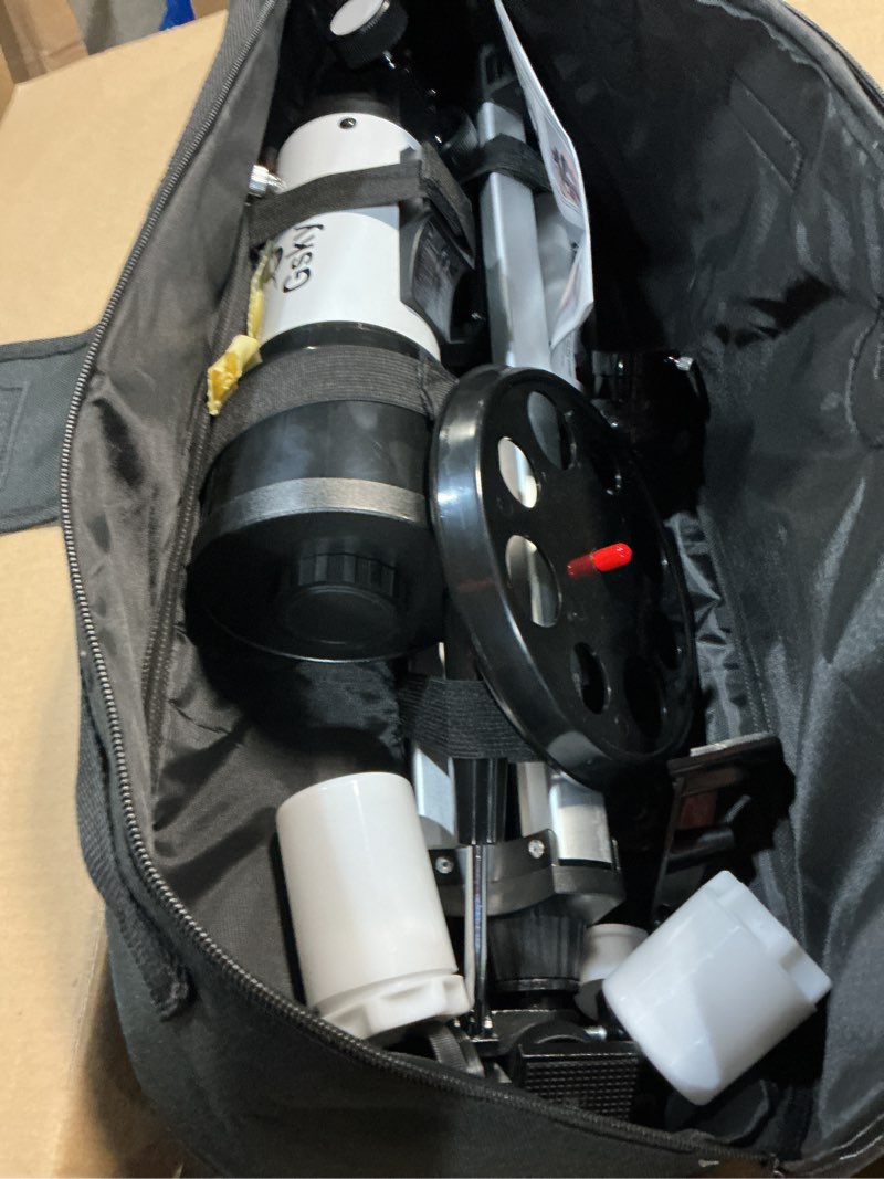 Condition photo showing Good Condition for gskyer telescope, 70mm aperture 400mm az mount astronomical refracting telescope for kids beginners - travel telescope with carry bag, phone adapter and wireless remote.
