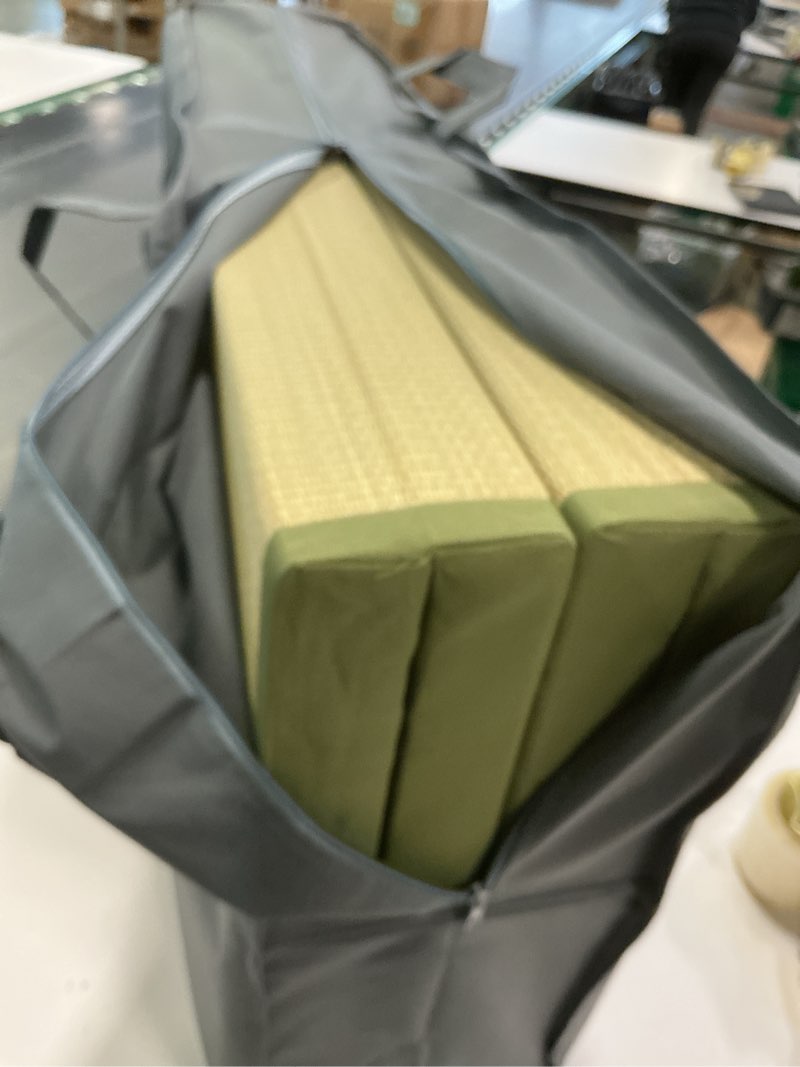 Condition photo showing Good Condition for MustMat Thick Tatami Mat Twin XL Floor Mattress Japanese Tatami Bed with Storage Bag 39 x 80 x 2 in (Green)